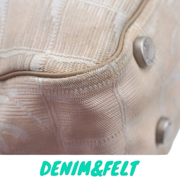 CHANEL Nylon/Leather New Travel Line 2Way Shoulder/Hand Bag/Tote | Beige 🖤 - Picture 10 of 16